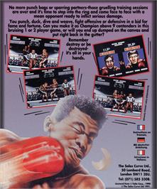 Box back cover for Final Blow on the Atari ST.