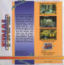 Box back cover for Final Command on the Atari ST.