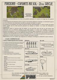 Box back cover for Firezone on the Atari ST.