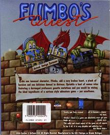 Box back cover for Flimbo's Quest on the Atari ST.