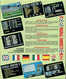 Box back cover for Football Director 2 on the Atari ST.