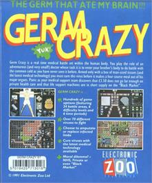 Box back cover for Germ Crazy on the Atari ST.