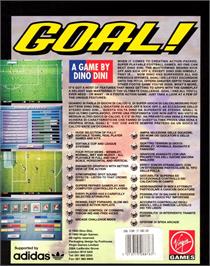 Box back cover for Goal! on the Atari ST.
