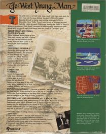 Box back cover for Gold Rush! on the Atari ST.