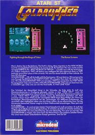 Box back cover for Goldrunner on the Atari ST.