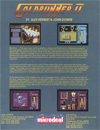 Box back cover for Goldrunner 2 on the Atari ST.