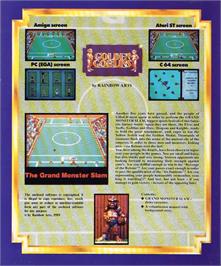 Box back cover for Grand Monster Slam on the Atari ST.