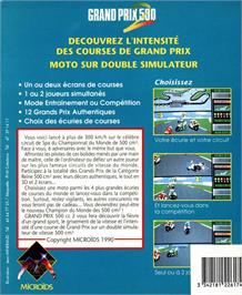 Box back cover for Grand Prix 500 2 on the Atari ST.