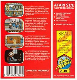 Box back cover for Guardian Angel on the Atari ST.