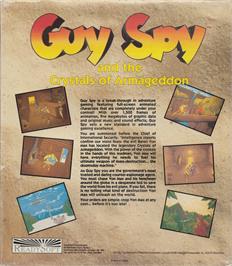 Box back cover for Guy Spy And The Crystals Of Armageddon on the Atari ST.