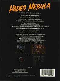 Box back cover for Hades Nebula on the Atari ST.