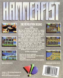 Box back cover for Hammerfist on the Atari ST.
