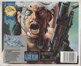 Box back cover for Hawkeye on the Atari ST.
