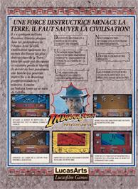 Box back cover for Indiana Jones And The Fate Of Atlantis - The Action Game on the Atari ST.