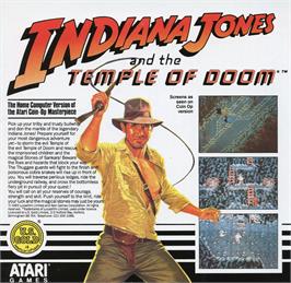 Box back cover for Indiana Jones And The Temple Of Doom on the Atari ST.