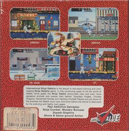 Box back cover for International Ninja Rabbits on the Atari ST.