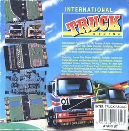Box back cover for International Truck Racing on the Atari ST.