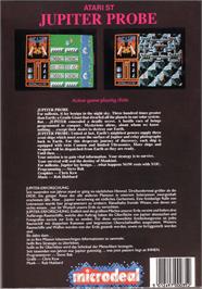 Box back cover for Jupiter Probe on the Atari ST.