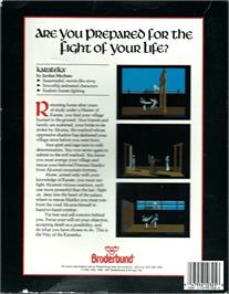 Box back cover for Karateka on the Atari ST.