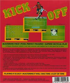 Box back cover for Kick Off on the Atari ST.