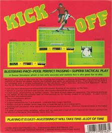 Box back cover for Kick Off on the Atari ST.