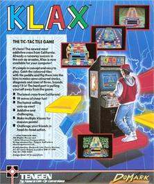 Box back cover for Klax on the Atari ST.