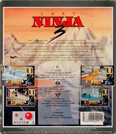 Box back cover for Last Ninja 3 on the Atari ST.