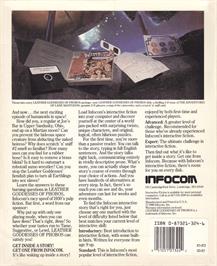 Box back cover for Leather Goddesses of Phobos on the Atari ST.