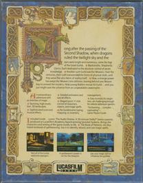 Box back cover for Loom on the Atari ST.