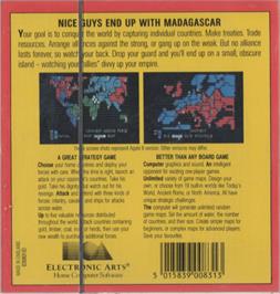 Box back cover for Lords of Conquest on the Atari ST.