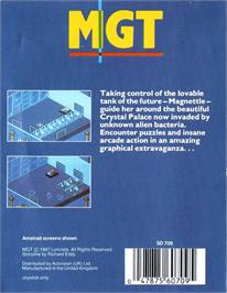 Box back cover for MGT on the Atari ST.