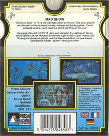 Box back cover for Mad Show on the Atari ST.