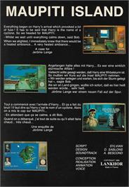 Box back cover for Maupiti Island on the Atari ST.