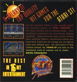 Box back cover for Midnight Resistance on the Atari ST.