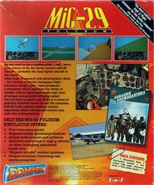 Box back cover for Mig-29 Fulcrum on the Atari ST.