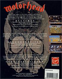 Box back cover for Motörhead on the Atari ST.