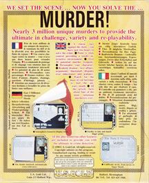 Box back cover for Murder! on the Atari ST.