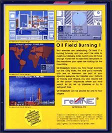Box back cover for Oil Imperium on the Atari ST.