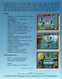 Box back cover for On The Road on the Atari ST.