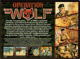 Box back cover for Operation Wolf on the Atari ST.