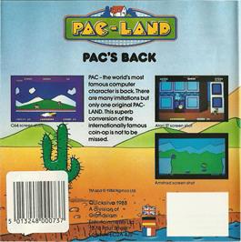 Box back cover for Pac-Land on the Atari ST.