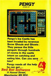 Box back cover for Pengy on the Atari ST.