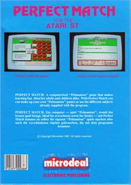 Box back cover for Perfect Match on the Atari ST.