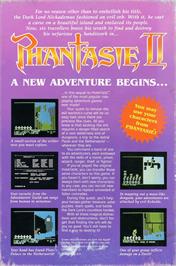 Box back cover for Phantasie 2 on the Atari ST.