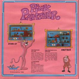 Box back cover for Pink Panther on the Atari ST.