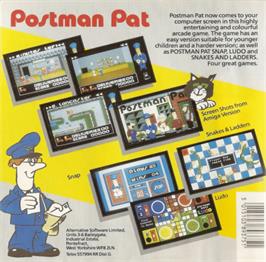 Box back cover for Postman Pat on the Atari ST.