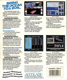 Box back cover for Powerboat USA - Offshore Superboat Racing on the Atari ST.