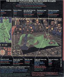 Box back cover for Powermonger on the Atari ST.