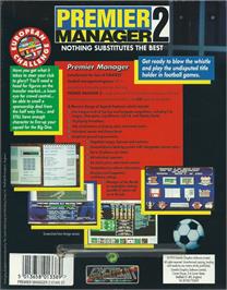 Box back cover for Premier Manager 2 on the Atari ST.