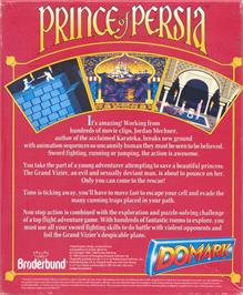 Box back cover for Prince Of Persia on the Atari ST.